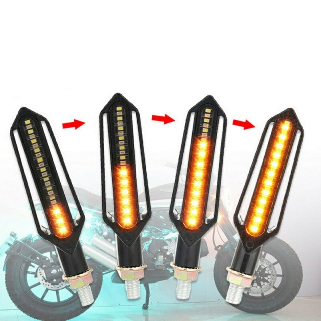 Motorfiets knipperlicht-LED, 2-pak, oranje licht
