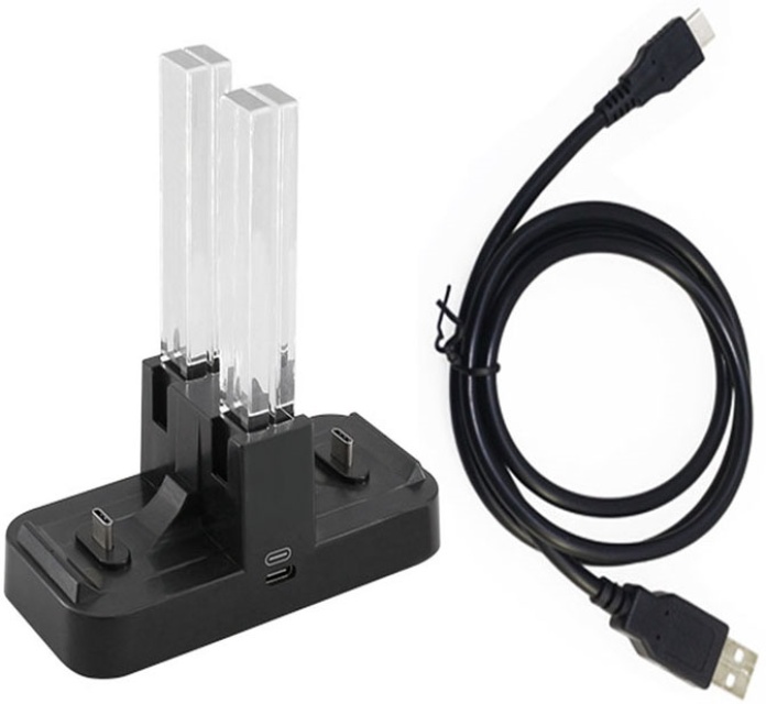 4 x Oplaadstation voor Nintendo Switch en de besturing ervan