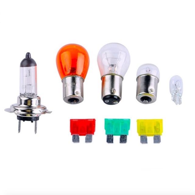 Reservdelskit met lampen voor auto, 8 delen, H7