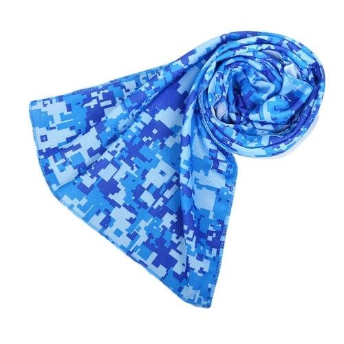 Verkoelende koelhanddoek, blauwe camouflage