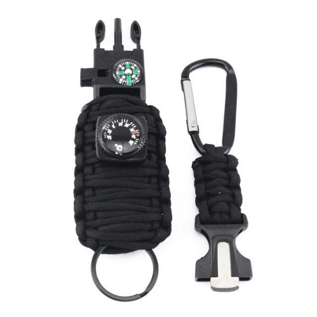 Overlevingspakket met 12 accessoires - Zwart