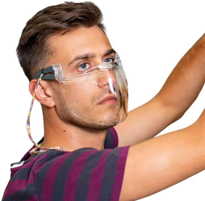 Transparant Immfritt Ansiktsskydd/munvisir