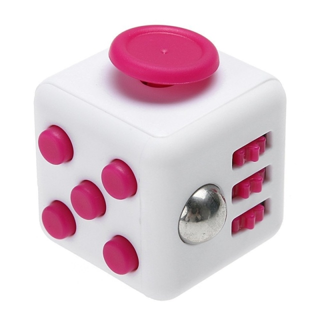 Fidget Kubus, Wit/Roze