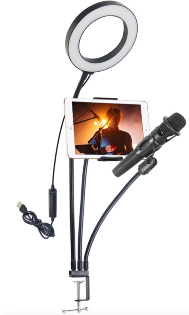 LED-lamp + stand met 3 buigbare armen