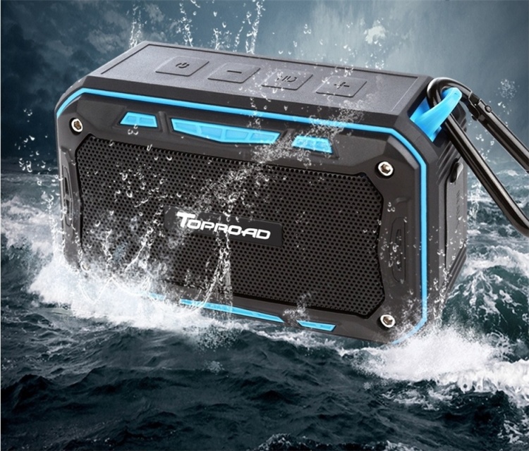 Waterbestendige luidspreker met karabijnhaak en fietsbevestiging