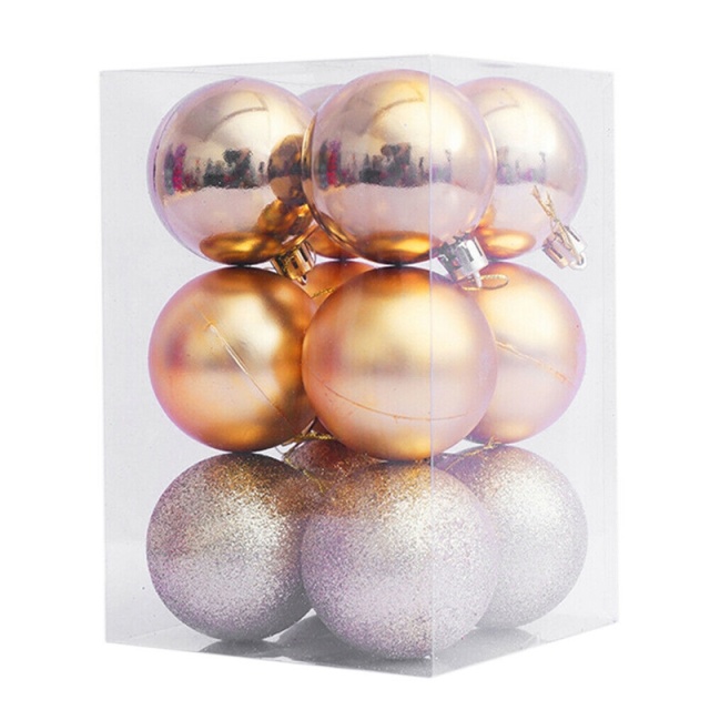 Kerstboom ballen 12 stuks, Goud