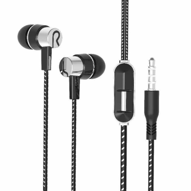 In-ear koptelefoon met microfoon, Zwart/Zilver