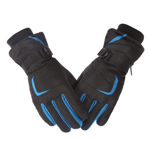 Waterdichte skihandschoenen, blauw/zwart, maat L