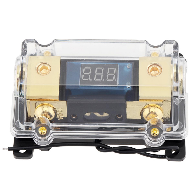 1-i-1-weg zekeringhouder voor autogeluid met display, 100A