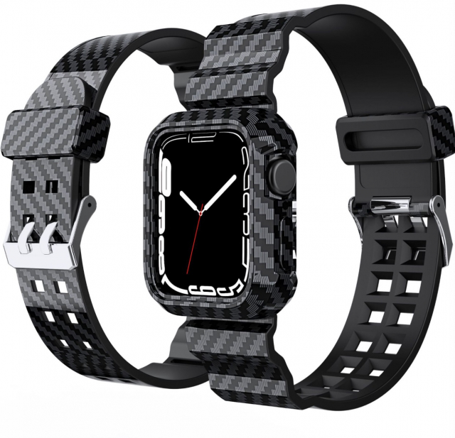 Vervangende band voor Apple Watch 42/44/45mm, Zwart