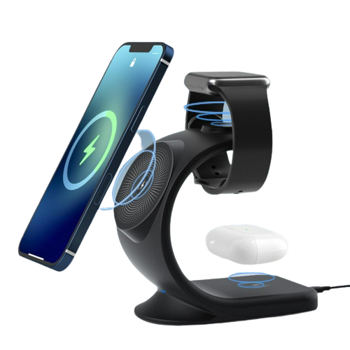 Qi lader voor mobiele apparaten, 15W, Zwart