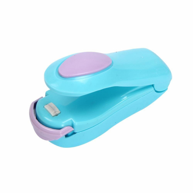 Mini zak sealmachine, blauw