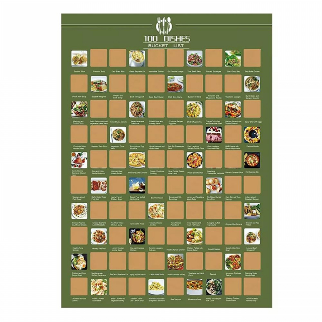 100 Gerechten Bucket List Poster