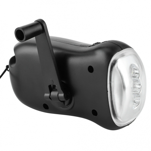 Handbediende LED-zaklamp, Zwart