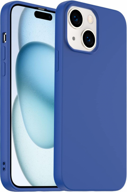 Siliconen hoesje voor iPhone 15, blauw