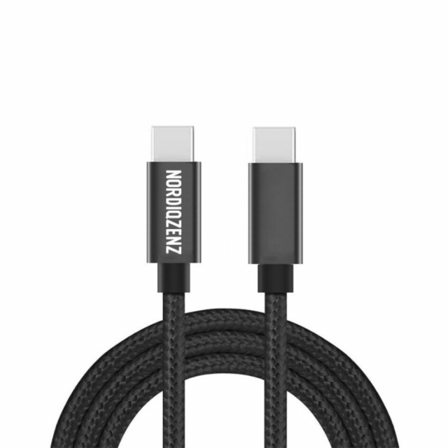 NORDIQZENZ 60W Gevlochten USB-kabel Type-C naar Type-C, 2 m