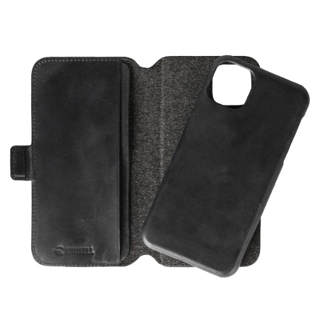 Krusell Sunne 2in1 Verwijderbaar Portemonnee Hoesje voor iPhone 11 Pro Max, Zwart