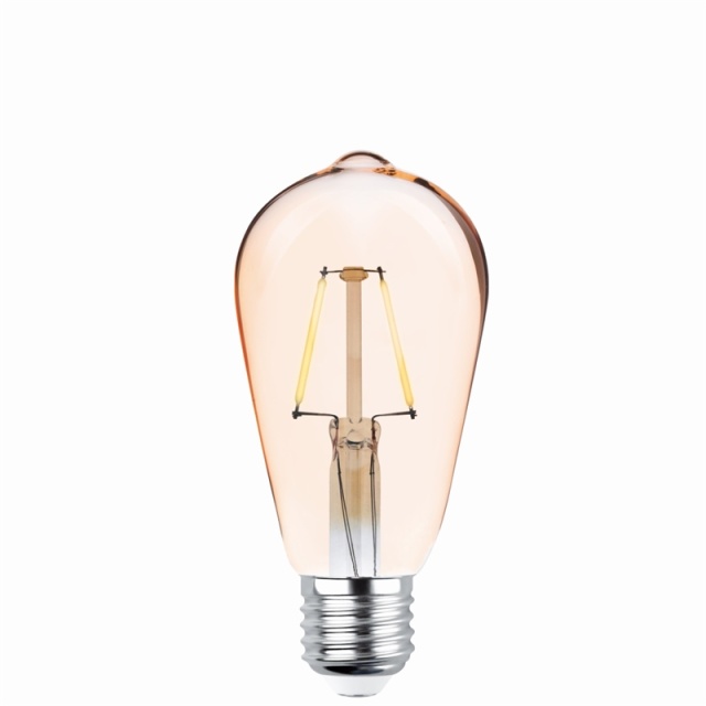 Forever Light Retro LED lamp met gloeidraad Goud, E27 ST64 4W 2200K 400lm