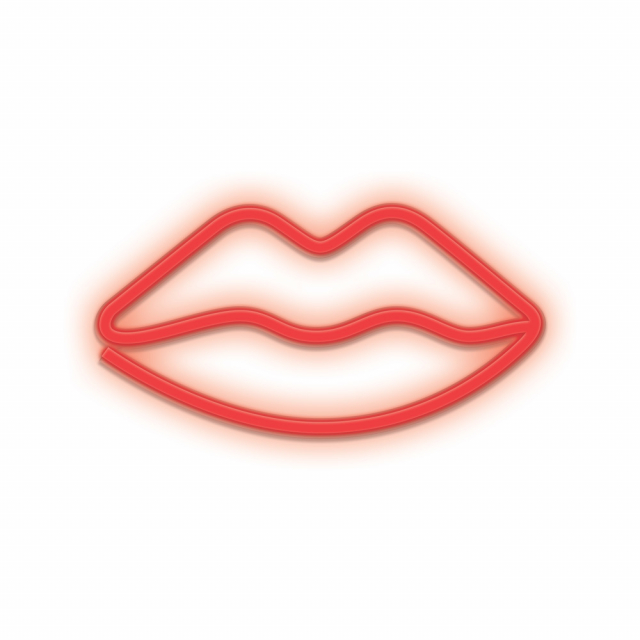 Forever Light Neon LED Lamp Lips Batterij + USB FLNEO8, Rood