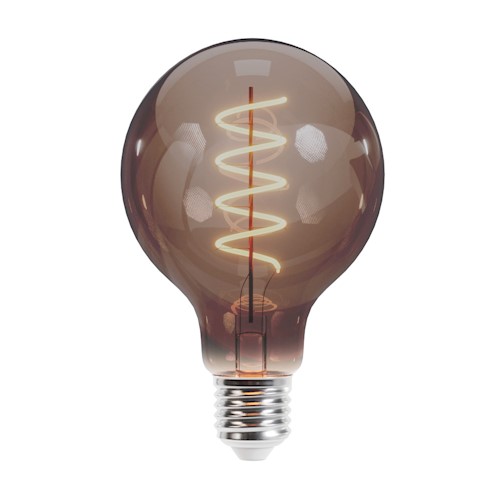 Forever Light LED lamp Filament E27 G95 4W 230V 2000K 250lm SF, Roetkleurig glas