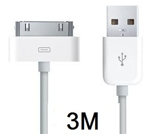 USB kabel voor iPad 3 meter (Wit)