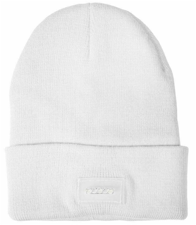 LED-kap met vijf ingebouwde lampjes, wit