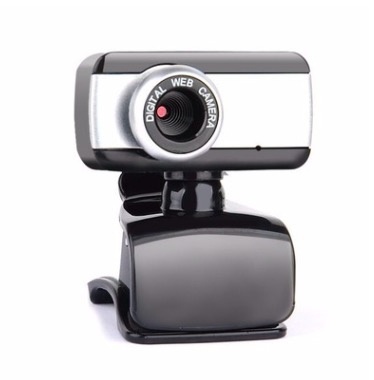 Webcam met ingebouwde microfoon, USB 2.0, Zwart/Zilver
