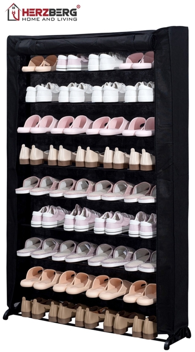 Herzberg Schoenopberger voor 45 schoenen, Zwart