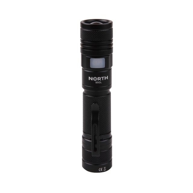 NORTH Flashlight 950 Lumen Zoom Black Aviation Aluminium 10W Cree-Led (XML2)