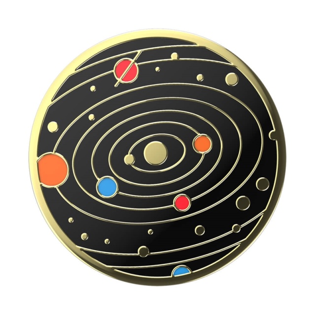 POPSOCKETS Enamel Solar flare Black  Removable Grip with Standfunction Premium 