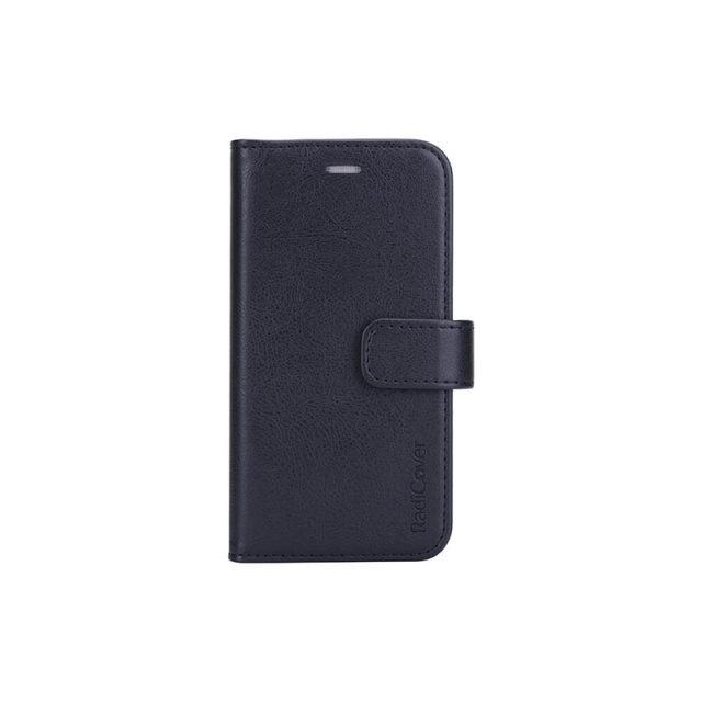 RADICOVER Radiation protected Mobilewallet PU iPhone 12 Mini Flipcover Black 3-Led RFID