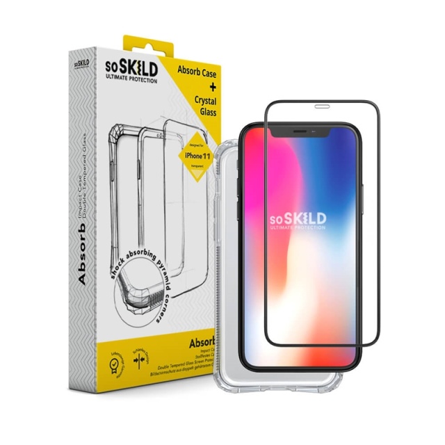 SOSKILD Mobilskal Absorb 2.0 Impact Case Bundle iPhone 11 Pro Max  Inkl. Temp.  Glass Screenprot.