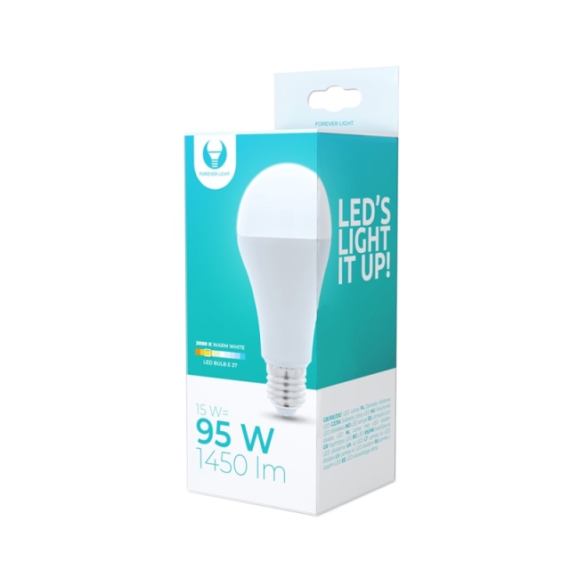 LED Lamp E27, A65, 15W, 230V, 3000K, Warm Wit