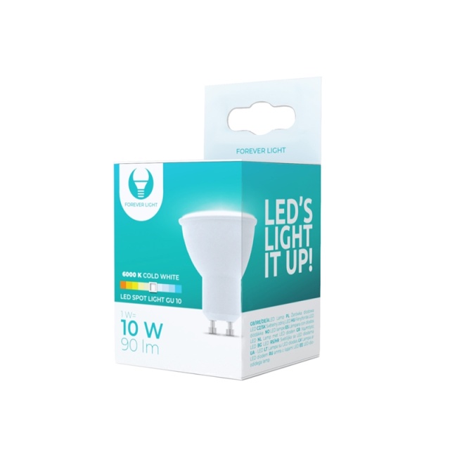LED-Lamp GU10, 1W, 230V, 6000K, Koud Wit