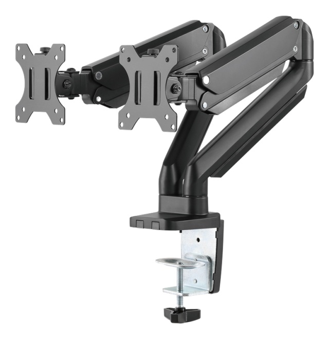 DELTACO Kantoor, Dubbel bureau, gasveer,17"-32",1,5-8kg,75x75-100x100