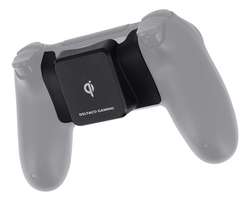 DELTACO GAMING qi draadloze ontvanger voor PS4-controller, zwart