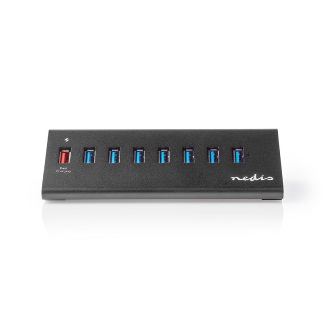 Nedis USB-Hub | USB Micro-B Female | USB-A Female | 8-Poorts poort(en) | QC3.0 / USB 3.2 Gen 1 | Netvoeding / USB Gevoed | 5 Gbps | 8x USB