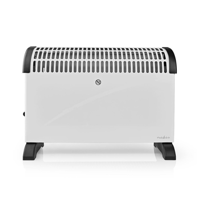 Nedis Convectorkachel | 2000 W | 3 Warmte Standen | Instelbare thermostaat | Omvalpreventie | Geïntegreerde handgrepen | Wit