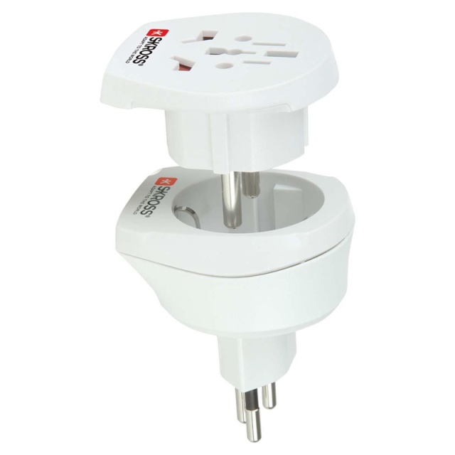 SKROSS Reisadapter Combo - Wereld-naar-Zwitserland Geaard