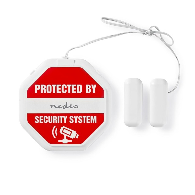Nedis Deurstop-Raamalarm | Batterij Gevoed | 2x CR2032 | 85 dB | Wit