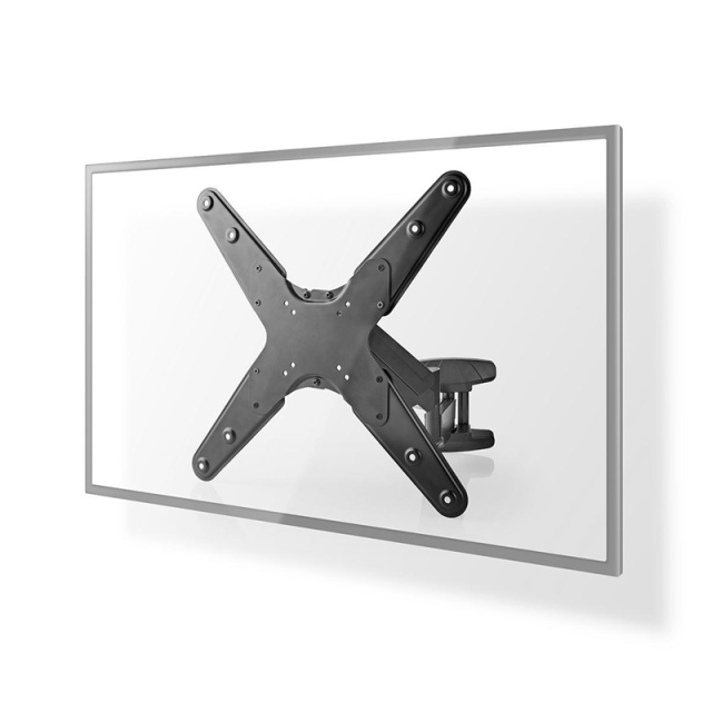 Nedis Verticale TV-Muurbeugel | 23 - 55 " | Maximaal schermgewicht: 30 kg | Verticale beweging: 0-282 mm | Minimale muurafstand: 61 mm | Maximale muurafstand: 565 mm | Kantelbaar | Draaibaar | 3 Draaipunt(en) | ABS / Staal | Zwart