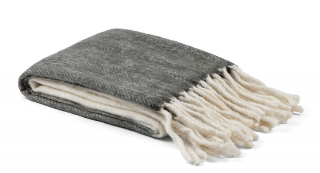 Kosta Linnewäfveri Ullpläd, Mörkgrå