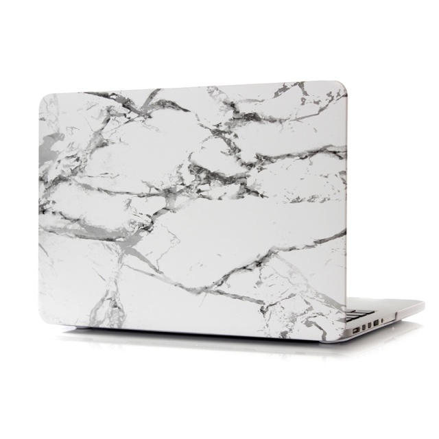 Hard plastic beschermhoes voor MacBook Pro 13" A1278 Marble (Wit)