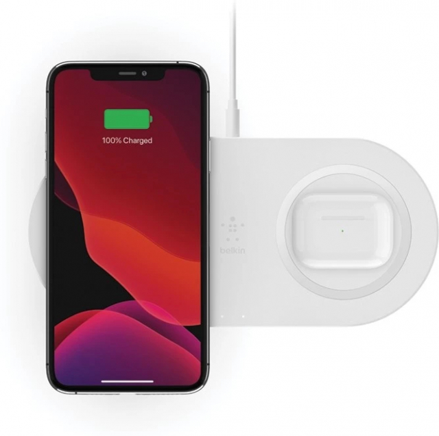 Belkin BOOST CHARGE Wireless Charging Dual Pads 15W, White Belkin BOOST CHARGE Wireless Charging Dual Pads 15W, White