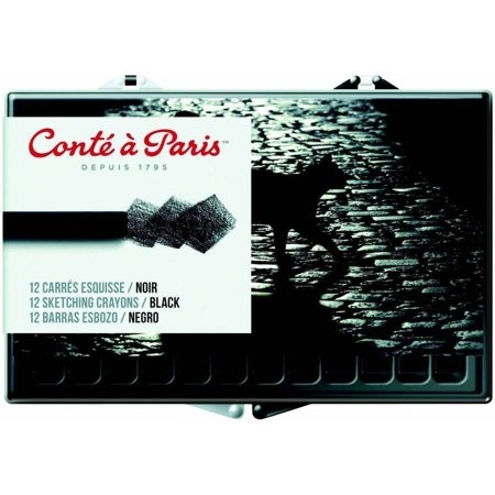 Conté à Paris Pastellkritor 2B Svart, 12st