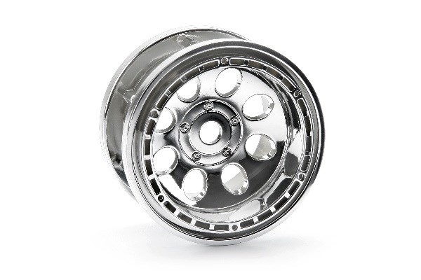 Rock 8 Bead Lock Wheel Chrome (55X36Mm/2Pcs)