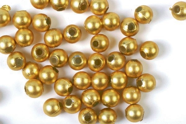 Plastpärlor 5mm 500g, Guld