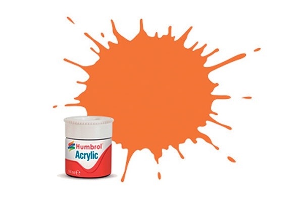 Acrylverf oranje 14ml - Doorzichtige vervanging
