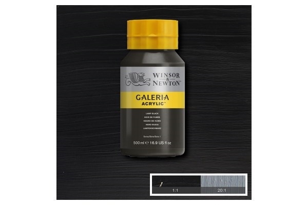 Galeria Acrylic 500Ml Lamp Black 337