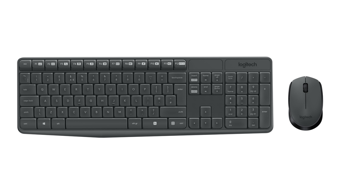 Logitech MK235 Toetsenbord RF Draadloos QWERTY American International Grijs